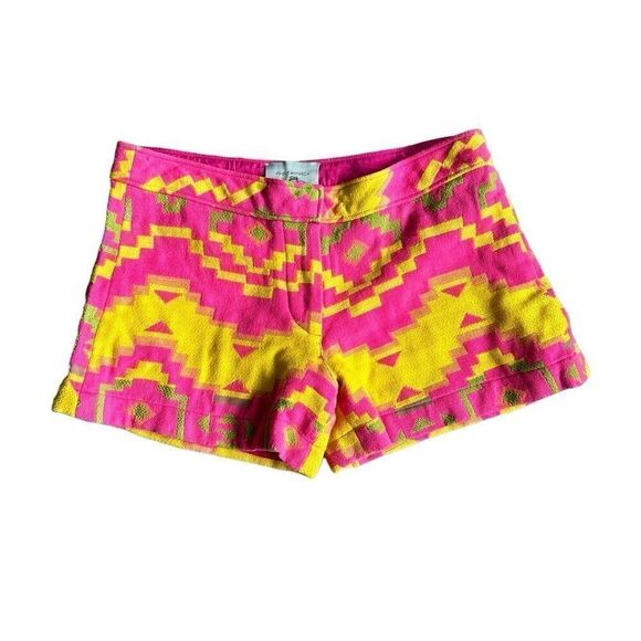 Judith March Aztec pink and yellow shorts - Picture 1 of 6